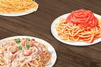 Spaghetti digital paint illustration