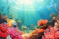 Digital paint underwater background