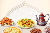 Arab food digital paint illustration