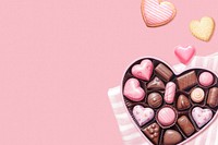 Valentine's chocolates digital paint background