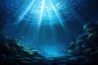 Ocean sea underwater outdoors. AI generated Image by rawpixel.