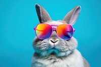 Sunglasses mammal animal bunny. AI generated Image by rawpixel.