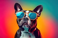 Sunglasses dog bulldog mammal. AI generated Image by rawpixel.