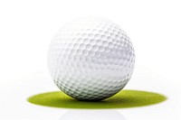 Golf sports ball white background. 