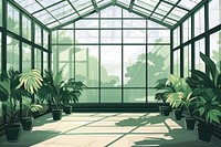 Greenhouse architecture building skylight. 