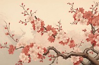 Painting flower blossom nature. AI generated Image by rawpixel.