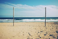 Volleyball beach sea outdoors. 