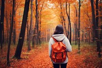 Backpack autumn forest adult. 