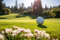 Golf ball outdoors nature. 