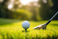 Grass golf ball outdoors. AI generated Image by rawpixel.