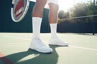 Racket tennis sports footwear. AI generated Image by rawpixel.