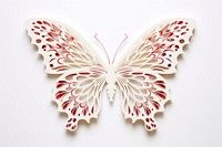 Butterfly pattern art white background. AI generated Image by rawpixel.