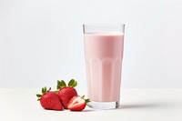 Strawberry milk milkshake smoothie. 