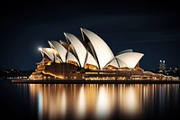 Landmark night opera sydney opera house. 