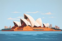 Architecture landmark building opera. AI generated Image by rawpixel.