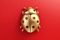 Ladybug animal gold spotted. AI generated Image by rawpixel.
