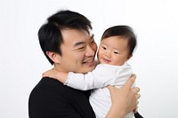 Hugging portrait father photo. AI generated Image by rawpixel.