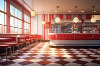 Restaurant cafeteria flooring chair. AI generated Image by rawpixel.