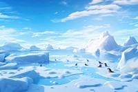 Landscape mountain outdoors glacier. AI generated Image by rawpixel.