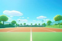 Tennis sports tennis court architecture. AI generated Image by rawpixel.