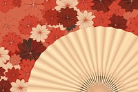 Pattern leaf backgrounds hand fan. 