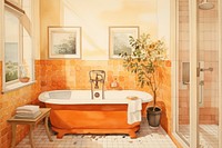 Bathroom bathtub human architecture. AI generated Image by rawpixel.