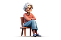 Sitting cartoon furniture glasses. AI generated Image by rawpixel.