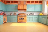 Kitchen furniture flooring cabinet. 