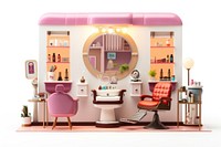 Chair dollhouse furniture bathroom.