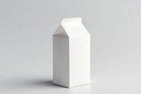 Carton white milk white background. 