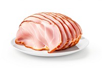 Smoked ham plate food meat. AI generated Image by rawpixel.
