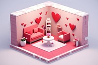 Room architecture furniture cartoon. AI generated Image by rawpixel.