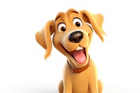 Dog retriever cartoon mammal. 