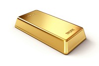 A gold bar white background electronics treasure. 