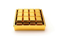 Gold bars box white background container. AI generated Image by rawpixel.