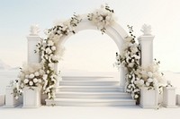 Flower arch architecture wedding. 