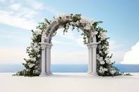 Flower arch architecture outdoors. 