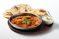 Curry meal bread plate. AI generated Image by rawpixel.