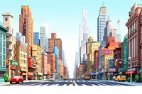 Street car architecture metropolis. AI generated Image by rawpixel.