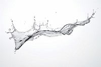 Water splash drawing sketch illustrated. 