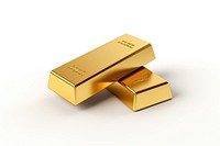 Two gold bars white background investment currency. AI generated Image by rawpixel.
