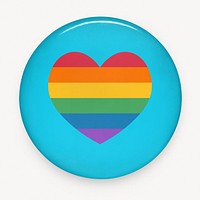 LGBTQ pride heart pin