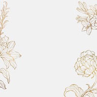 Gold flower illustration background design