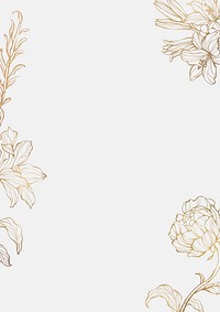 Gold flower illustration background design