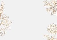 Gold flower illustration background design