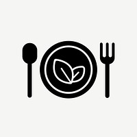 Organic restaurant flat icon psd