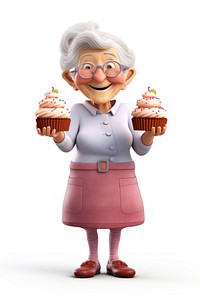 Cake dessert smiling holding. AI generated Image by rawpixel.