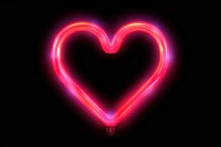 Neon light heart love. 