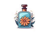Bottle flower perfume cartoon. AI generated Image by rawpixel.