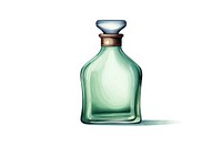 Bottle perfume glass white background. AI generated Image by rawpixel.